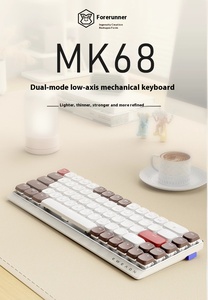 EWEADN MK68 Mechanical <strong>Keyboard</strong> Wireless Tri-mode Office <strong>Use</strong> for Girl <strong>Computers</strong> and Tablets Gaming <strong>Keyboard</strong> - Product Image 2
