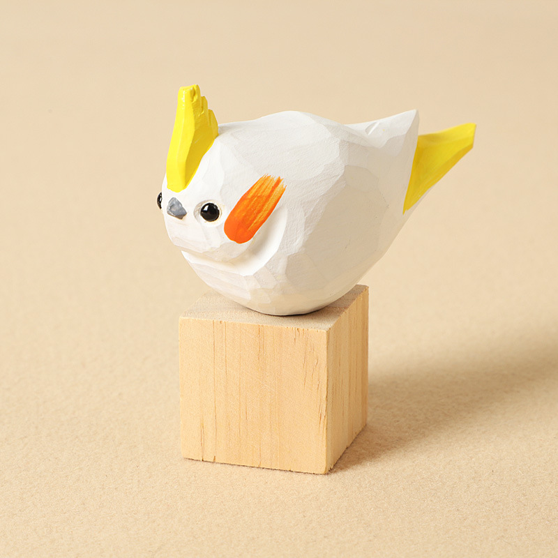 Bloc de bois calypteuthis sculpté en bois