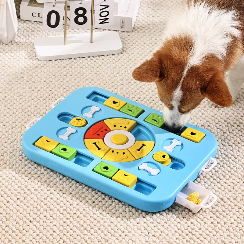 Interactive Puzzle Food Plate for Puppy IQ Stimulation &Treat Training Games Dog and Cats Puzzle Toy