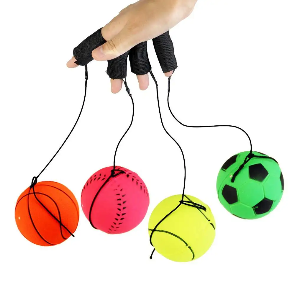 Outdoor Speelgoed Toss Catch Gooien Oefenapparatuur Vinger Ring Polsband Rubber Retour Bounce Spons Fluorescerende Handbal