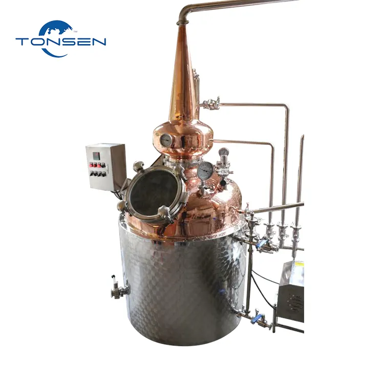 Linha de produção de álcool com uísque vodka, coluna de destilação industrial