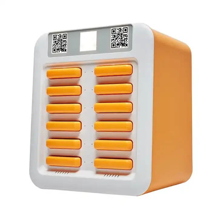 Power Bank à 12 emplacements avec système de location Distributeur automatique de charge à code Qr Partage-Power-Bank Logo personnalisable pour le commerce