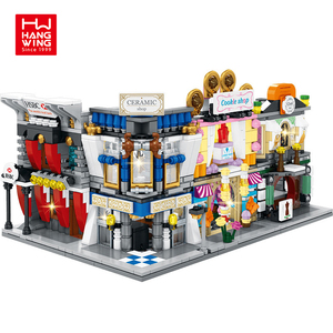 City Corner Street View <strong>Building</strong> <strong>Blocks</strong> with Led Lights Kids Assembling Toy <strong>Building</strong> <strong>Blocks</strong>