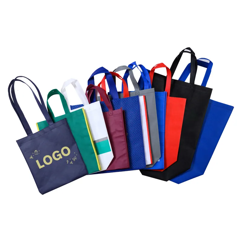 カスタム高品質ショッピングハンドルバッグ再利用可能な不織布スーパーマーケットバッグ