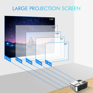 Cheerlux 720p Android 6.0 Smart Phone Projector 3000 Lumens Wifi Projector Mobile Phone LCD Projector - Product Image 6