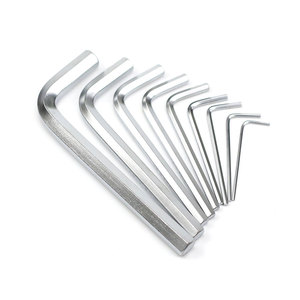 9pcs 1.5 2 2.5 3 4 5 6 8 10mm CRV Flat Head <strong>Hex</strong> <strong>Key</strong> Wrench Set - Product Image 4