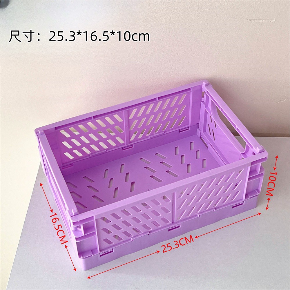 Cesta de almacenamiento morada