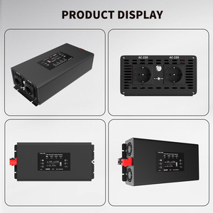 オフグリッドポータブルソーラーパワー12V 2KWインバータとLCDディスプレイスクリーンでのキャンプ、ハイキング、旅行に理想的な選択肢