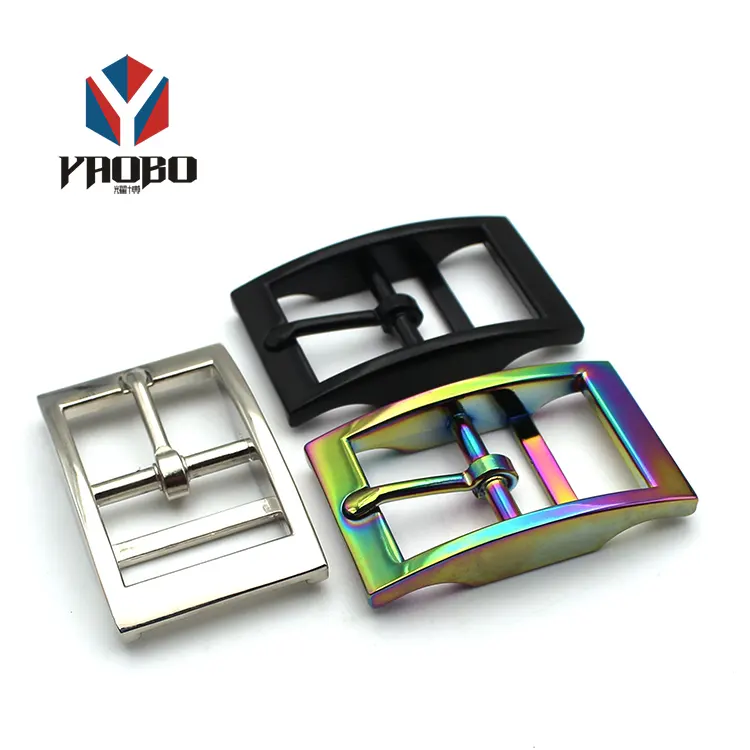 Metal Rainbow Color Buckles Wholesale Belt Buckle Custom Adjustable Metal Pin Belt Waist For Belts