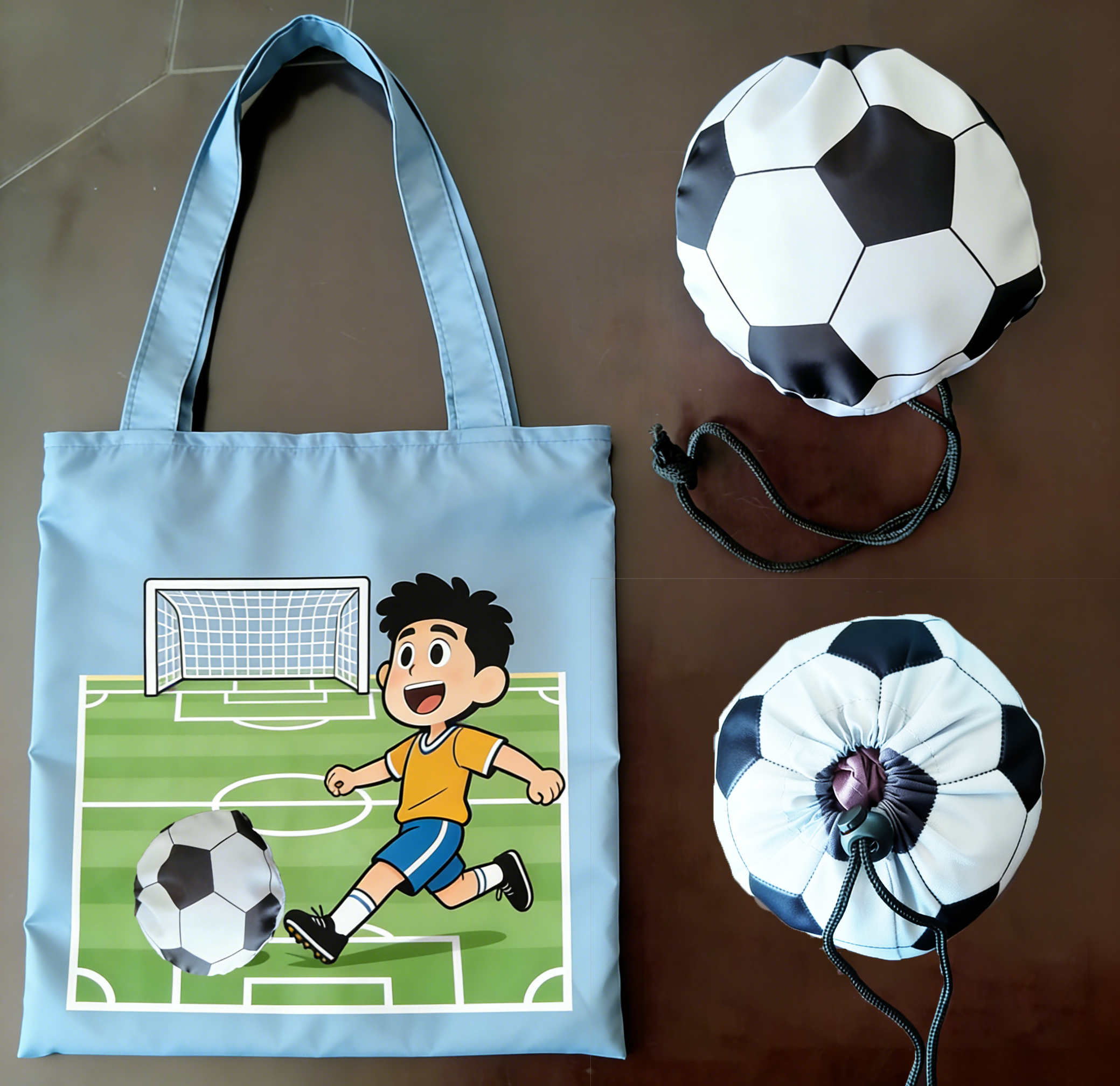 Sac en peluche de dessin animé de football