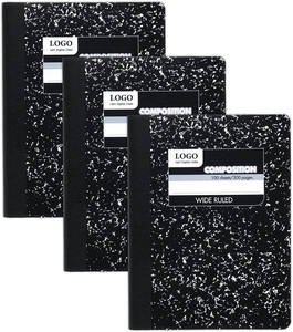 Birincil kompozisyon defteri geniş çizgili komple kitap kaplı kağıt yazma çalışma kitabı noktalı mavi mermer defter - Product Image 4