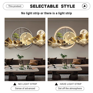 Nhà Máy bán hàng trực tiếp của New bức Tranh phong cảnh bức tranh pha lê với Đồng hồ LED bức tranh tường hiện đại trang trí nội thất bức tranh - Product Image 6