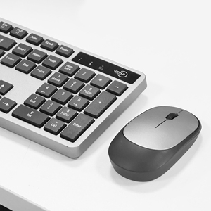 Fabricantes de teclado y ratón, combinación de teclado y ratón inalámbricos plateados personalizados, teclado y ratón Azerty para tableta - Product Image 5