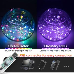 IP65 Smart Fairy String luci WS2812B 32.8ft USB Bluetooth scintillio con Timer e modalità divertenti di sincronizzazione musicale a distanza a colori - Product Image 4