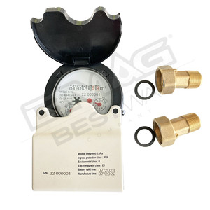 เครื่องวัดน้ำทองเหลือง DN15-DN50เกลียว NPT พร้อมโมดูลลลอร่า - Product Image 3