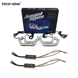ใหม่ล่าสุดสีขาวไฟเลี้ยวสีเหลืองDualสีConcept M4 สไตล์IconicรถE90 F30 X3 F25 Z4 M3 LED Angel Eyes Aura - Product Image 6
