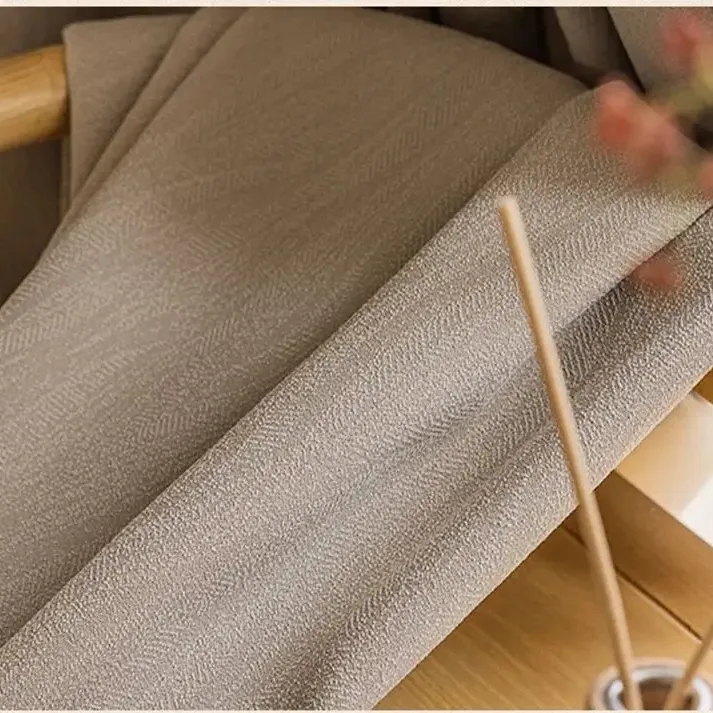 Tela de cortina opaca de materias primas textiles de estilo lino