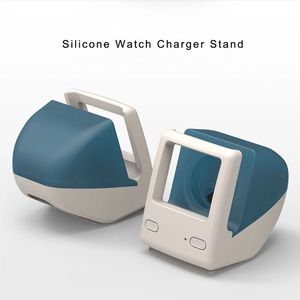 Silicone Retro Charging Stand for <strong>Apple</strong> Watch 6 5 4 3 Se Universal Classic Computer Charging Base for Iwatch 38mm 40mm 42mm 44mm - Product Image 4