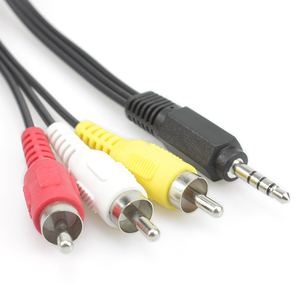 3.5毫米公对3 RCA公扩展扬声器电缆RCA插头 - Product Image 3