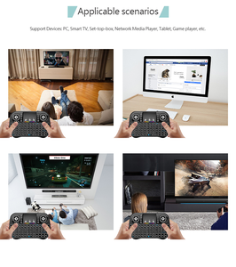 Miniteclado inalámbrico I10 con receptor inalámbrico, teclado y ratón con luz trasera RGB, combinación con batería de litio integrada - Product Image 5