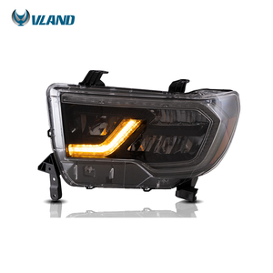 トヨタタンドラ07-13セコイア08-upシーケンシャルDRLLED用Vlandファクトリー卸売ヘッドライトカーパーツフロントヘッドランプ