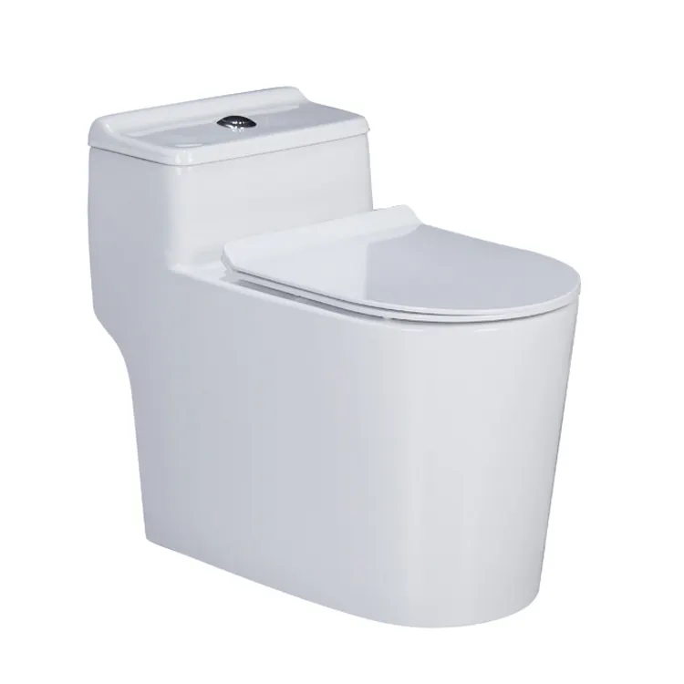 Fabrika doğrudan tedarik çin seramik sıhhi su dolap tek parça s-tuzak sifonik tuvalet WC