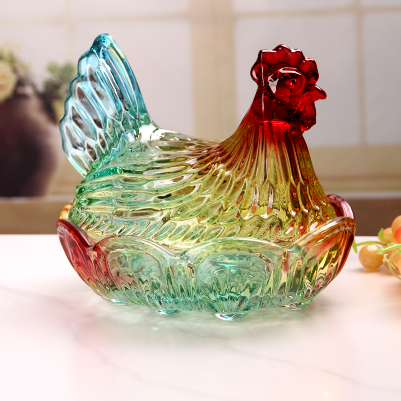 small rooster-Rainbow Glazed Color