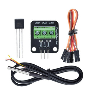 <strong>DS18B20</strong> Temperature <strong>Sensor</strong> Module Waterproof 100CM Digital <strong>Sensor</strong> Cable Stainless Steel Probe Terminal Adapter - Product Image 3
