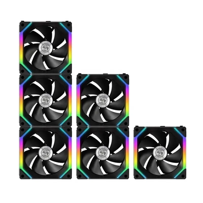 무료 소프트웨어 스마트 PWM 제어 M/B 5V ARGB 블랙/화이트 LIAN LI UNI FAN SL120, PC 케이스 모듈 형 RGB 팬 키트, 12cm 120mm 케이블