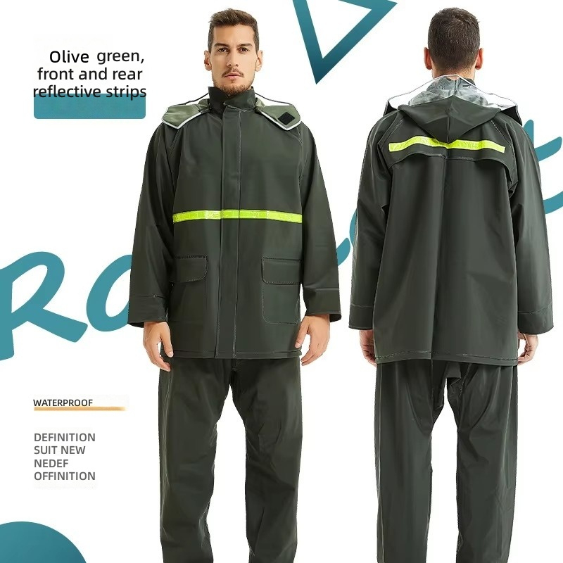 Green-Front black reflective strips