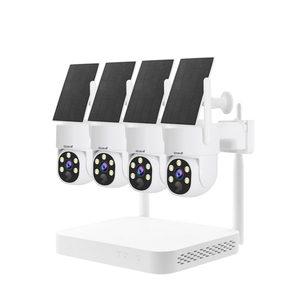 JideTech Wifi 4MP PTZ户外安全摄像机全彩夜视NVR数据存储IP太阳能家庭监控 - Product Image 1
