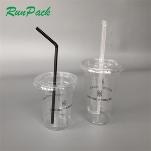 ペット透明プラスチックカップカスタマイズデザイン卸売使い捨てコールドドリンクカップドーム蓋付き - Product Image 3