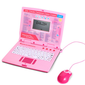 Englisch Spanisch Electric Laptop130 Funktionen Sprachen lernen Spielzeug Intelligente Kinder Laptop Lernmaschine mit Maus - Product Image 1