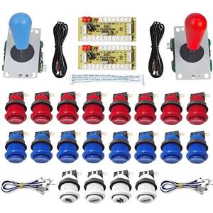 Aismar tlink Arcade Zero Delay Kit 2-Spieler-USB-Encoder für PC Raspberry Pi Push Button 8-Wege-Joystick-Münzspielbox