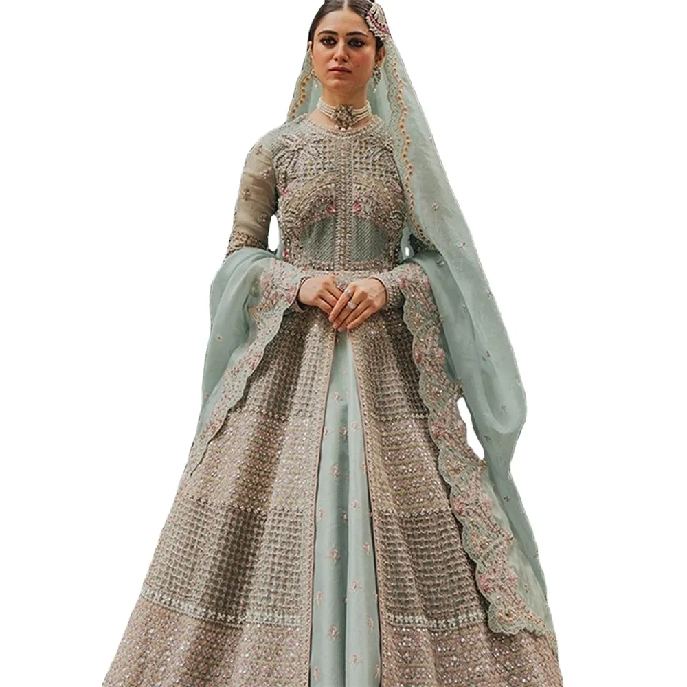 Robe de mariée à broderie lourde royale exclusive pour les femmes vêtements de fête costumes pakistanais robe de mariée inde 2023 pour la nouvelle Collection