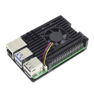 Raspberry Pi 5 lega di alluminio regolabile velocità singolo ventilatore ad alta efficienza dissipatore di calore custodia protettiva componente di dissipazione del calore - Product Image 1
