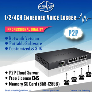 Sistema di registrazione Audio Radio bidirezionale, 1CH Stand Alone P2P Cloud Network Radio/intercom registratore vocale analogico registratore telefonico - Product Image 4