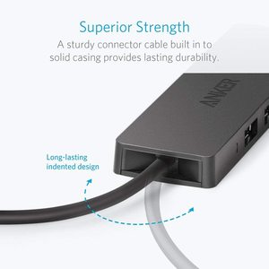 Anker 4ポートUSB3.0ハブ超薄型データUSBハブ、20cm拡張ケーブルSuperSpeedデータ - Product Image 4
