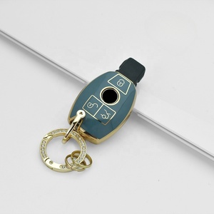 2021NEW Gold Edge TPU for Mercedes <strong>Key</strong> Case Cover Auto Shell for Mercedes Benz <strong>W203</strong> W204 W211 CLK C180 E200 AMG C E S Class