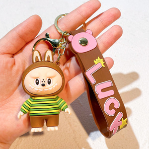 พวงกุญแจยางนิ่มดีไซน์อะนิเมะ labubu พวงกุญแจ3D พีวีซีสำหรับเป็นของขวัญ - Product Image 4