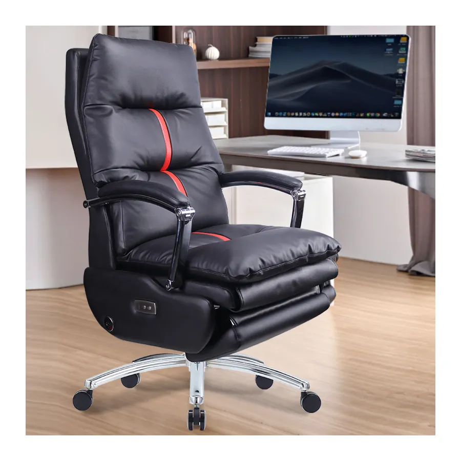 Divano reclinabile in pelle elettrica funzionale divano sedia miglior pelle executive massaggio ufficio sedia reclinabile