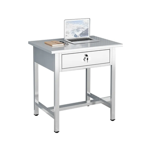 Moderner Design-Schreibtisch aus Edelstahl 304 mit Schloss und Schublade Computer Lab Workbench für den Büro gebrauch Workshop Workbench - Product Image 6