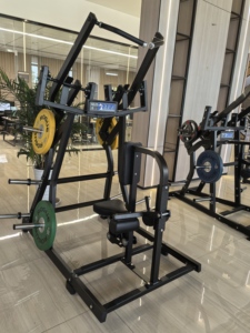 Yüksek mukavemetli çelik iso-yanal ön Lat Pulldown oturmalı sıra spor makinesi plaka göğüs arka kolları için Fitness ekipmanları yüklü - Product Image 2