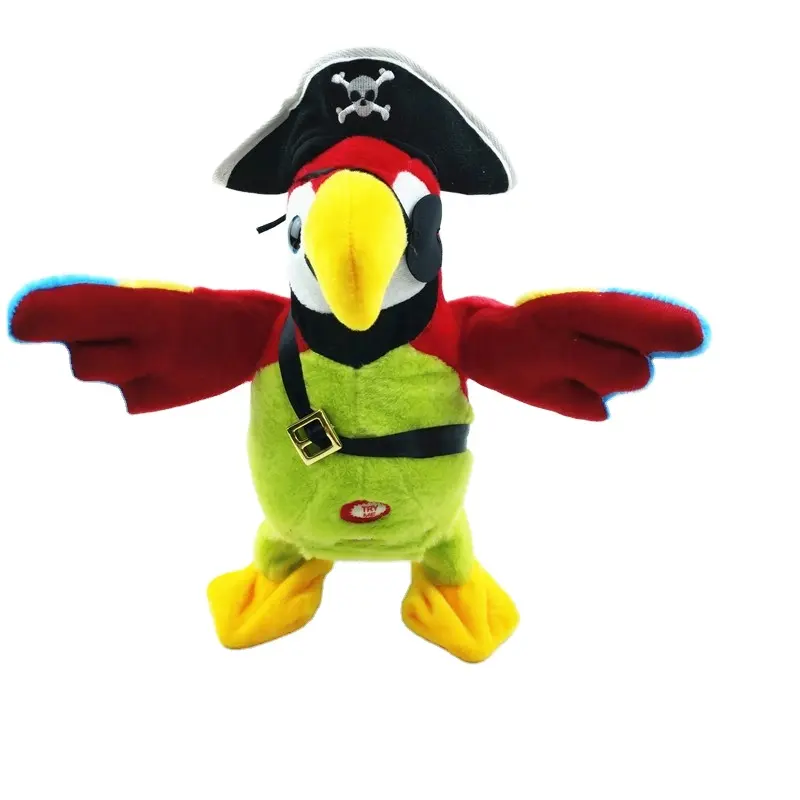 Популярный плюшевый попугай для записи и повторения, Электрический говорящий попугай, игрушка птица с морским грабителем, костюм