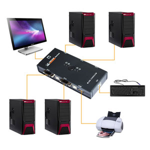 4 Port <strong>KVM</strong> <strong>Switch</strong> 4 in <strong>1</strong> Out USB VGA <strong>KVM</strong> <strong>Switches</strong> for Printer Mouse Keyboard Pendrive 1080P Share Switcher for LED LCD Displays