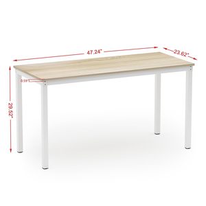 Modern Simple Design <strong>Computer</strong> Desk/Dining <strong>Table</strong> Adjustable Sturdy Writing Workstation Home Office With Wooden Metal Features
