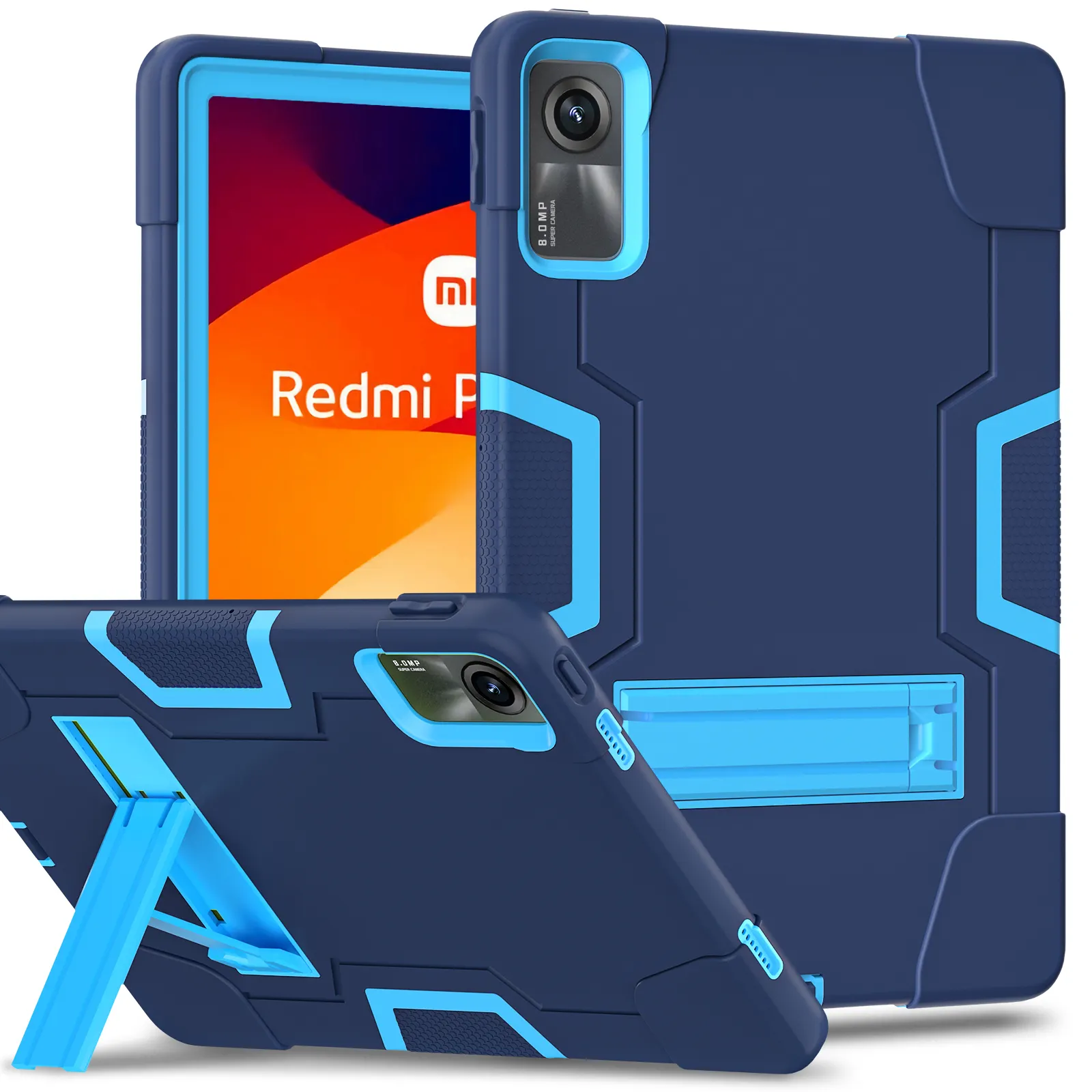 Kickstand ağır darbeye kapak 2023 sağlam koruyucu Tablet kılıfı kapak ped SE Redmi cep telefonu aksesuarları için 11 inç