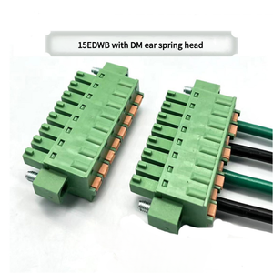 Bloque de terminales de pared 15EDGWB-3.81 con orejas de enchufe de resorte KDM tipo enchufable para brida de armario eléctrico - Product Image 5
