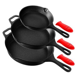 フライパン用フライパン8 "10" 12 "シリコンハンドル付き - Product Image 1