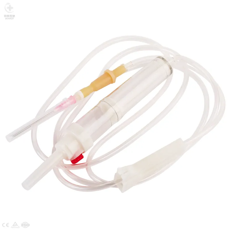Hospital Consumables Disposable Sterilized Blood Transfusion Set With Needles